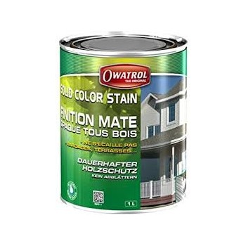 Peinture pour bois extérieur opaque - Finition Mate Owatrol BOIS COLOR Noir  Profond (RAL 9005) 2.5 litres