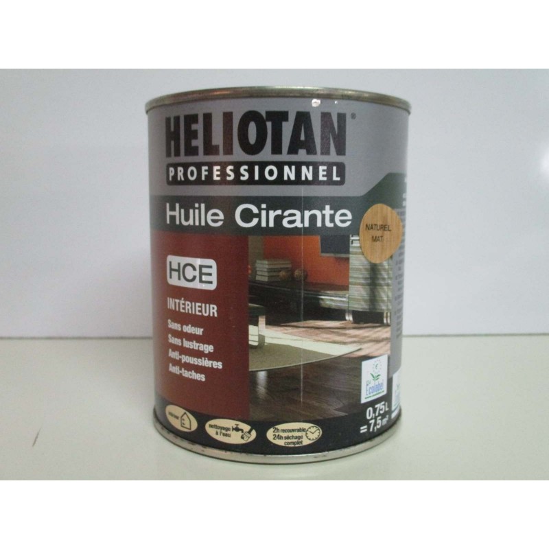 Huile cirante HELIOTAN PROFESSIONNEL 0.75L naturel mat