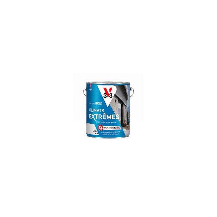 Peinture Bois Extérieur Climats Extrêmes® V33, Blanc Satiné 5 L à