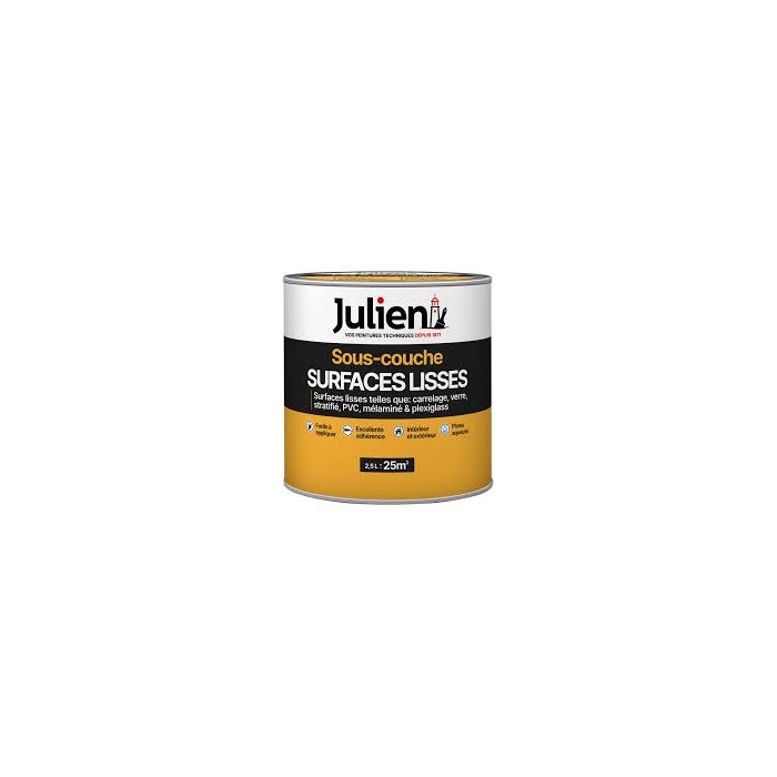 Sous-couche Surfaces Lisses JULIEN 2.5L Blanc Mat
