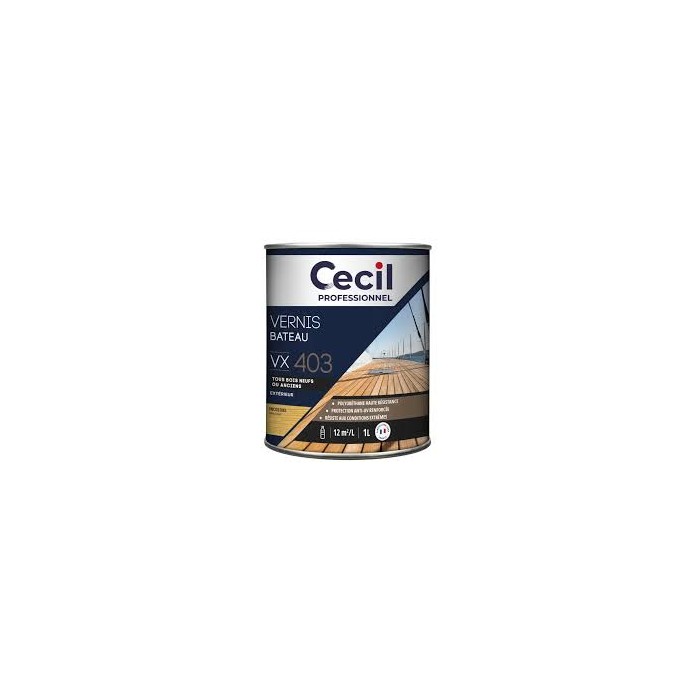 VX403 Vernis Bateau CECIL PROFESSIONNEL Incolore Brillant