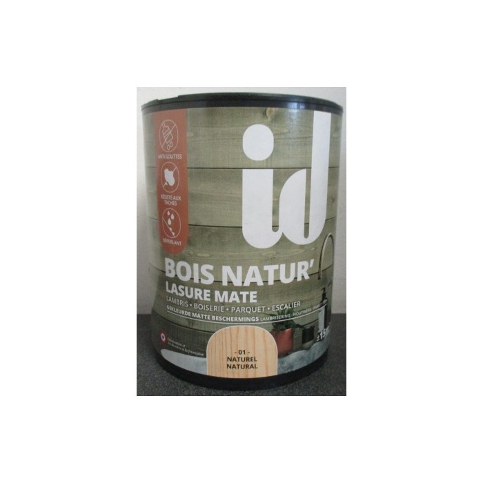 BOIS NATUR' Lasure Mate ID 1L Naturel
