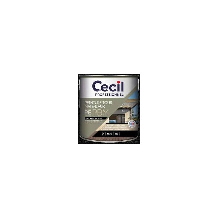 PEPBM Peinture Tous Matériaux CECIL PROFESSIONNEL 2.5L Blanc Satin