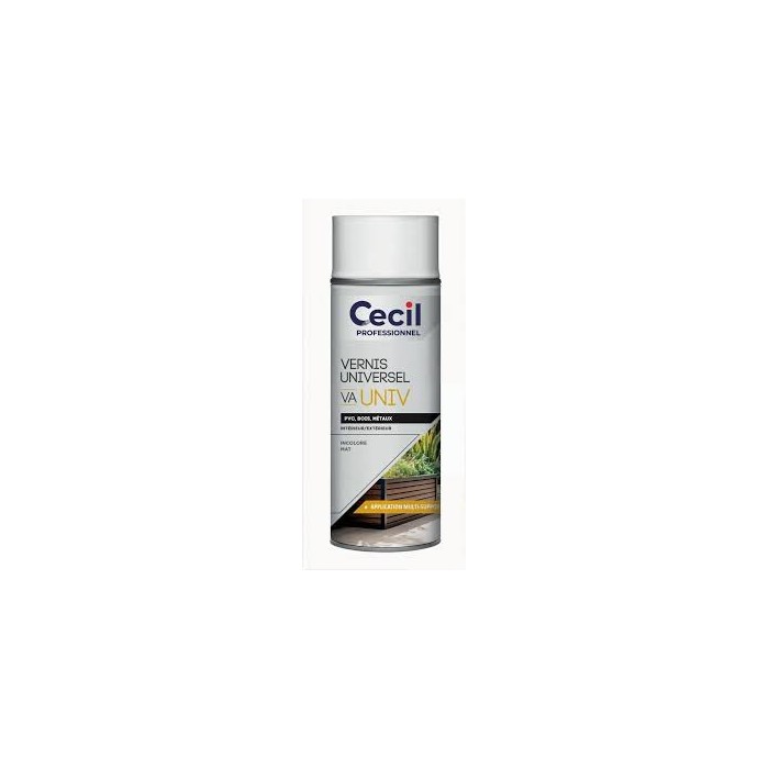VA UNIV Vernis Universel CECIL PROFESSIONNEL Aérosol 400ML Incolore Satin