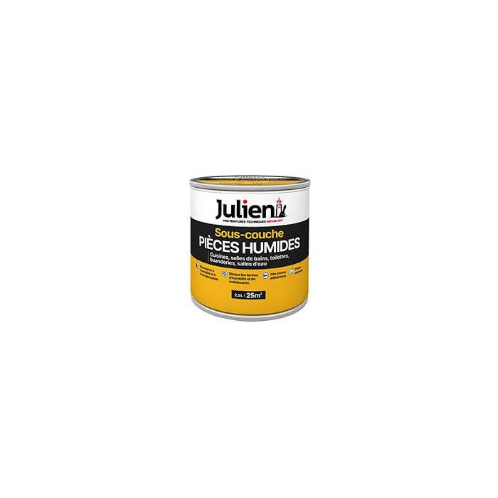 Sous-couche Pièces Humides JULIEN 2.5L Blanc Mat