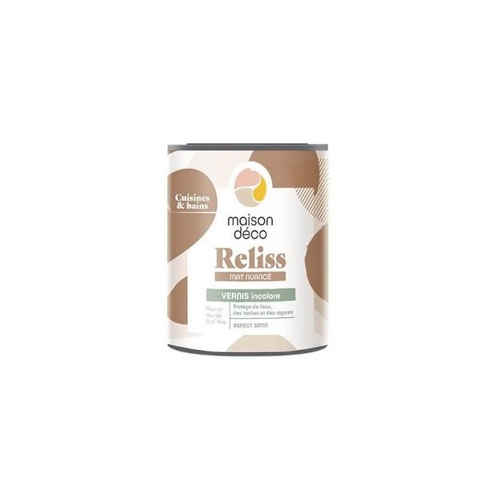 RELISS Vernis Cuisines & Bains MAISON DECO 1L Incolore Satin