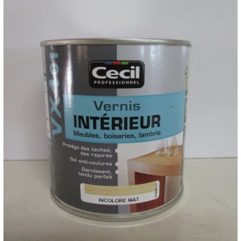 VX401 Vernis intérieur CECIL PROFESSIONNEL 0.5L incolore mat