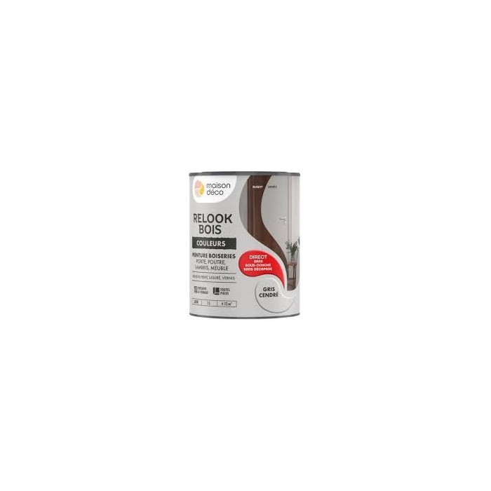 Relook Bois Couleurs Peinture Boiseries MAISON DECO 1L Satin