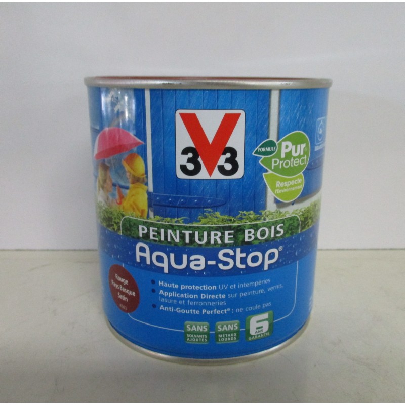 Noir-Peinture meuble bois intérieur à base d'acrylique aspect mat Aqua Bois  - 750 ml