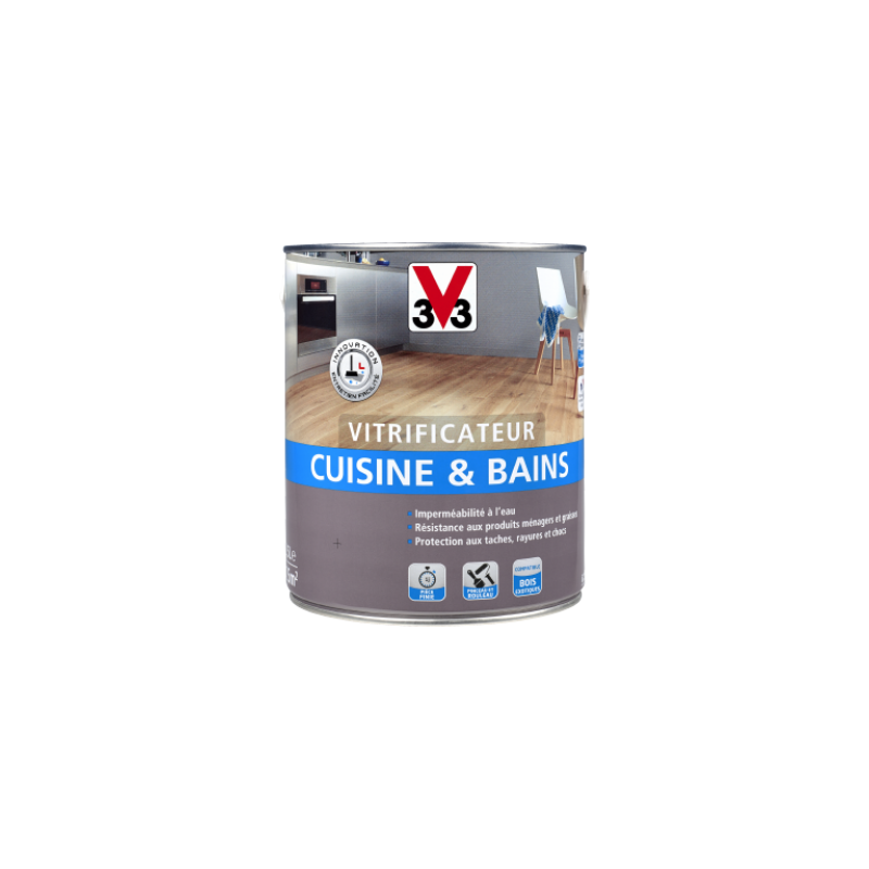 Vitrificateur Cuisine & Bains V33 incolore mat/satin