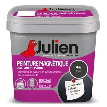 Peinture magnétique gris satin MAISON DECO Magnétik c'est génial ! 0.5 l