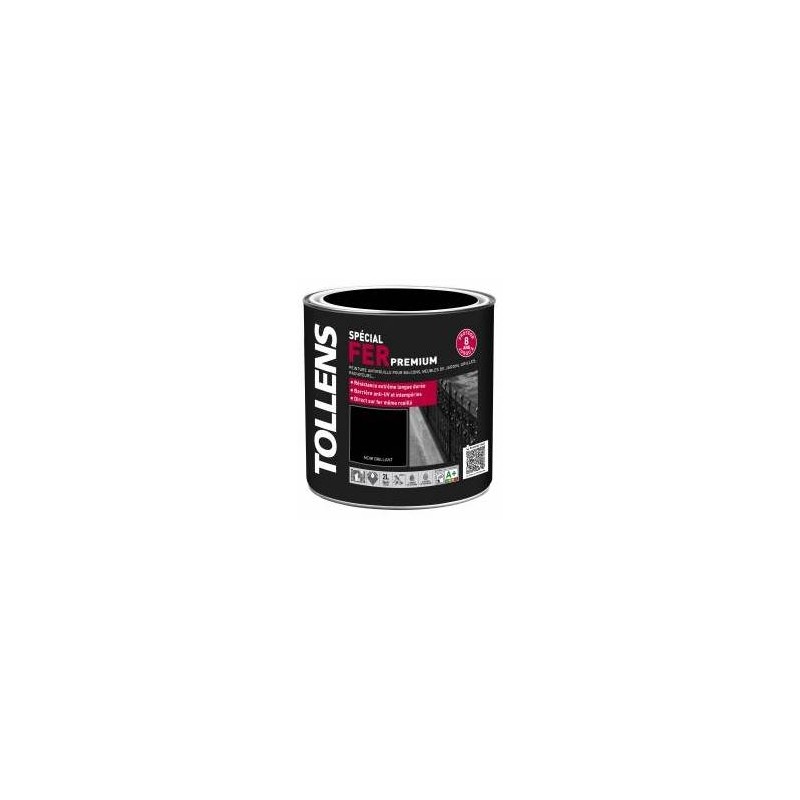 Peinture antirouille TOLLENS extérieure spécial FER NOIR MAT 2L 