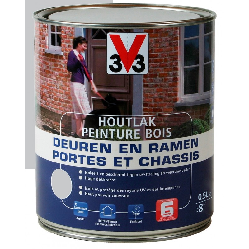 Peinture bois portes et chassis V33 0.5L/2.5L satin